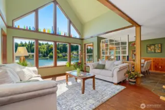 Family room, located just inside the entry of the home.