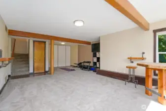 Basement rec room.