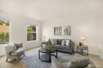 Living room looking out onto great patio space