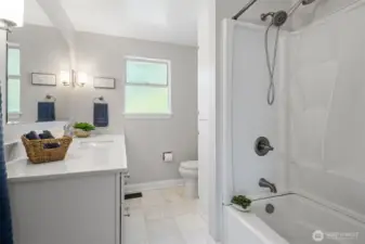 Main level full bath.