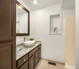 Main Floor Powder Room with Shower