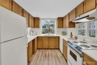 Enjoy the new: quartz countertops, undercount sink, faucet & dishwasher