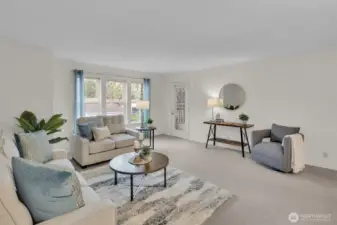 Access to private balcony through the living room