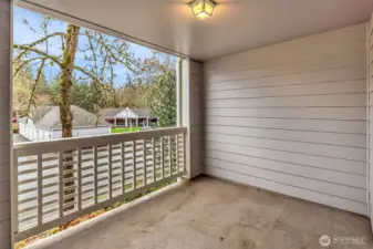 Nice sized covered balcony