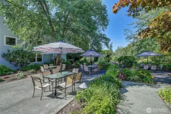 Summers are for gathering and enjoying your neighbors on the Winthrop patio