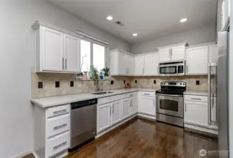 Kitchen with SS Appliances