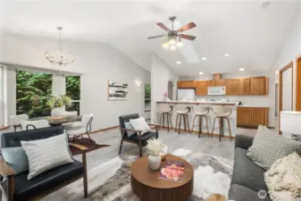 Bright and cheerful family room.