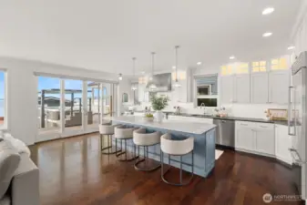 Chefs kitchen with upgraded appliances