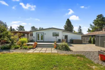 Expansive well-maintained backyard