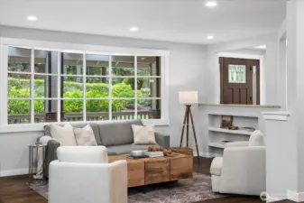 Gorgeous bay window in the living room brings the outdoors, in! Nature views from all aspects of the home!