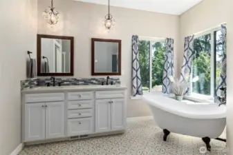 Claw foot tub-with a view!