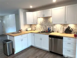 Renovated open kitchen.