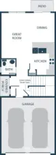 Image is a rendering Photographs are for illustrative purposes only. Features, finishes, interior/exterior colors, landscaping and floorplan shown may vary from actual homes built.