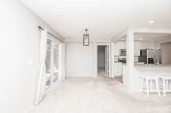Dinning table area stools included