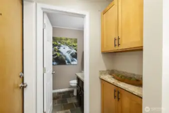 1/2 bath and laundry.
