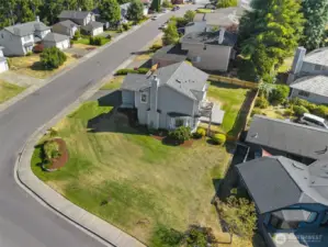 Sunny corner lot!