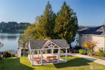 Dockside park and gazebo.