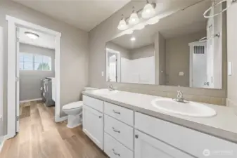 Community bathroom and also a continental bathroom to one of the bedrooms!