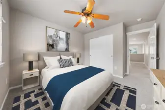 Loft at the top of the stairs has additional space~