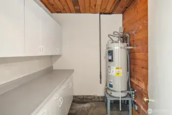 Large storage room in garage