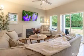 The light filled living room is a place you can relax after a long day!