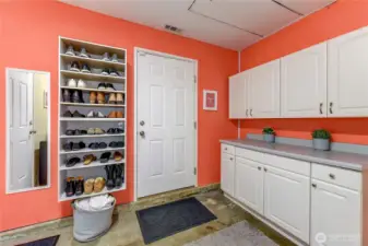 Mud-room has access to the garage as well as the back yard!