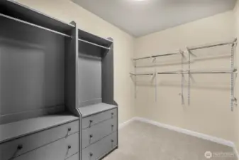 Large walk-in closet off primary bedroom