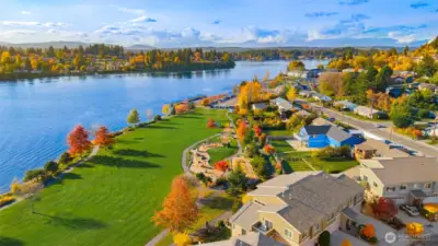 View of Lions Park and the Mountains