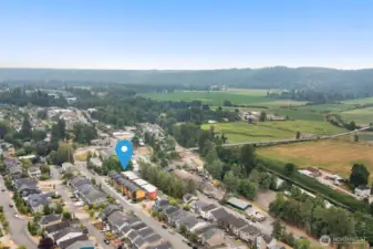 From above, it’s all clear—Sycamore blends modern living with small-town charm in a setting that feels like home.