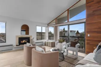 Patio off the large living room.