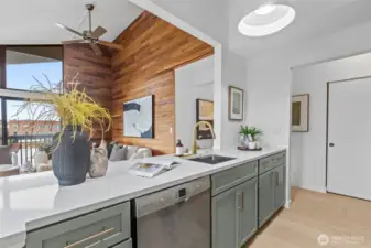 Welcoming entry with extra storage.