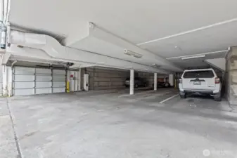 2 covered car parking spots in secured garage.