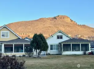 View from back patio.   Across greenspace to  Cactus Mt.