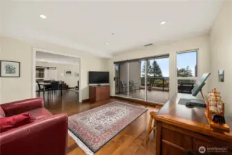 Bonus/ office/ 3rd bedroom, with slider to view deck.