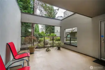 2nd patio with Primary and kitchen access. Over looks Watershed park.