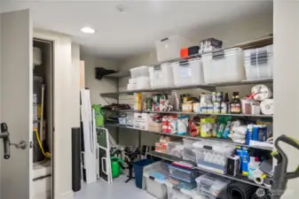Huge storage room in home.