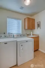 Laundry with laundry sink.