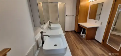Primary Bath Double sinks and separate shower