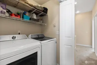 Convenient laundry on the upper level