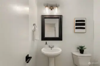 Powder room on main floor