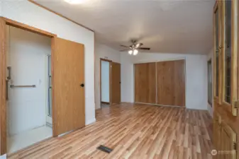 Primary bedroom with suite bathroom.