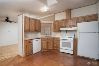 Open and spacious kitchen.