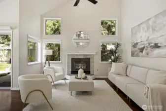 Vaulted ceilings with lots of natural light