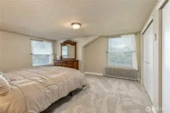 Primary bedroom has 2 big windows