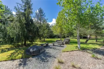 Directly across the street from 201 Mt. Constance is this lovely community park. A delightful scene every time you come out your front door.