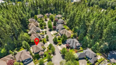 Home is on a cul de sac for additional privacy and very low traffic