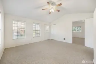 The room beyond could be a home theatre, hobby room, fitness room or whatever you desire.