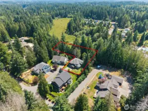 Overhead view of the neighborhood