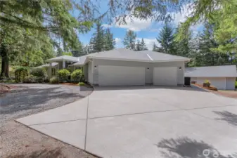 Side View of Garages attached