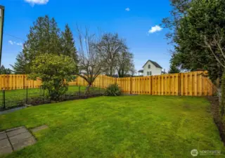 Large backyard space with lots of potential.